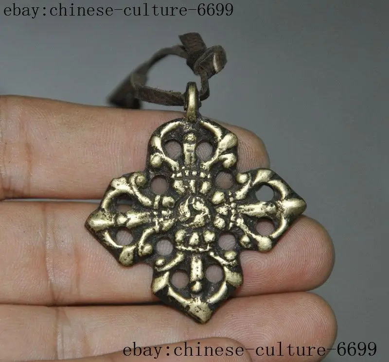 Тибетский буддизм Бронзовая Дордже Phurpa Pestle Vajra Talismans FaQi|Статуи и скульптуры| |