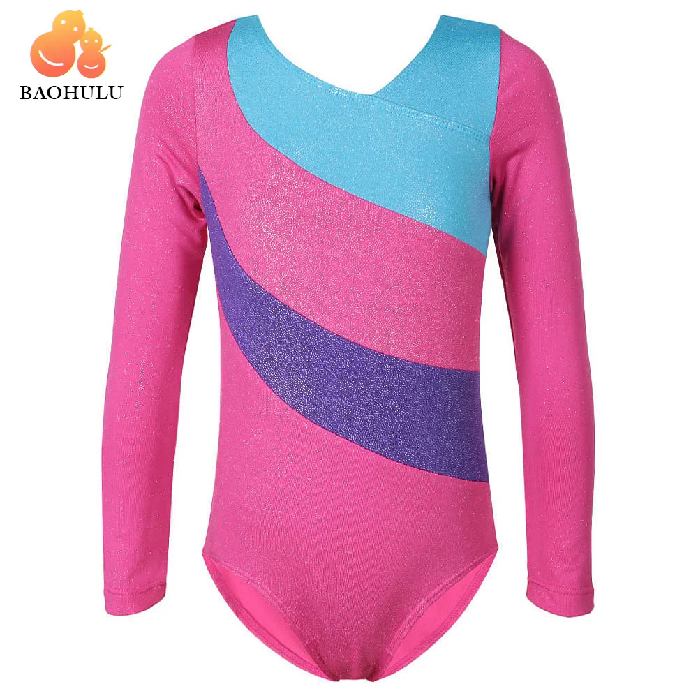 

BAOHULU Ballet Leotards Long Sleeves Athletic Dance Dress Girls Ballet Leotards Gymnastics Leotards Acrobatics Kids Dance Wear