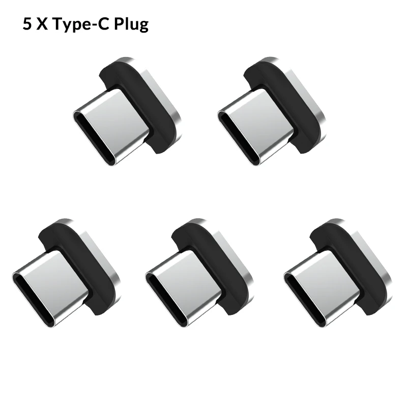TOPK [5-Pack] 1M 3A Магнитный кабель для быстрой зарядки type-C для samsung S9 S8 Note 8 7 6 для Xiaomi mi8 mix Для huawei P10 P9 - Цвет: Only Tip No Wire x5