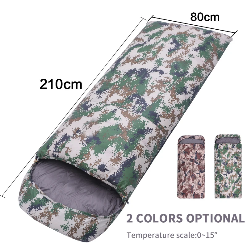  Camouflage compression winter sleeping bag adult for man and women giant cotton sleeping bag for camping traveling and hiking 