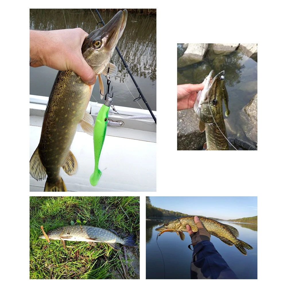 ESFISHING New Hog Shad 100mm 125mm 150mm 200m Fishing Lures Sea Big Bait Soft Lure Paddle Tail Silicon Bait Sea Fishing