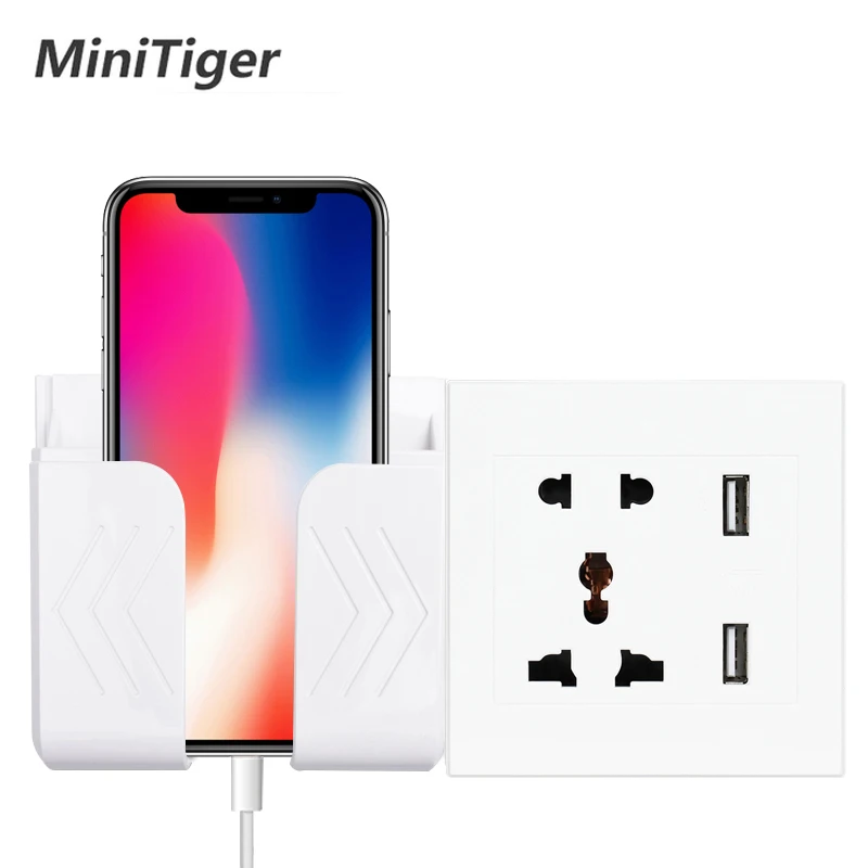 Minitiger универсальный стандарт 2.1A USB настенная розетка домашнее настенное зарядное устройство 2 порта USB зарядное устройство для телефона белый/черный/золотой
