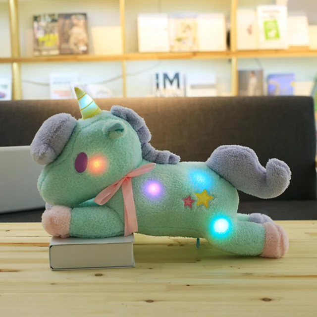 cute Luminous Led Light Stuffed Unicorn Plush Toy Soft Flashing Stuffed