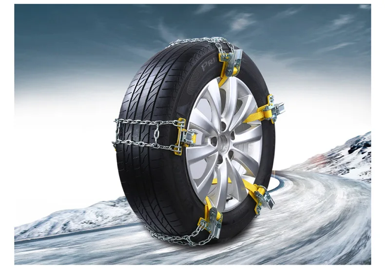 Автомобильная шина UNTISKID Снежная цепь, безопасность дорожного движения, TPR и ТПУ материал, нескользящая цепь 6 штук для двух шин