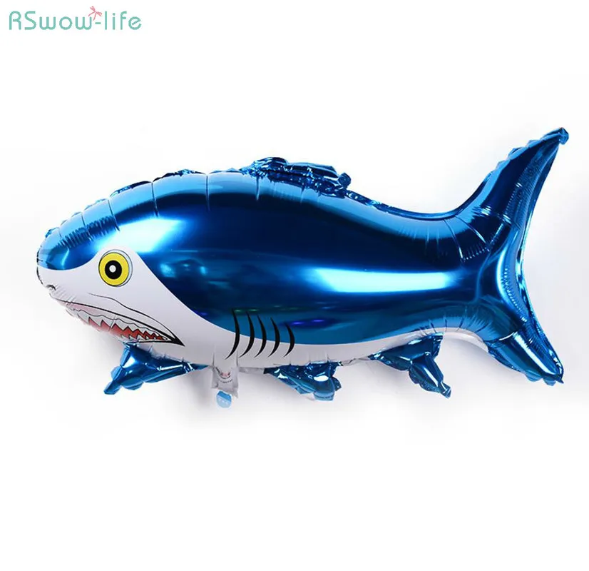

32 Inch Cartoon DIY Balloon Shark Aluminum Balloon For Child Playing Holiday Party Wedding Decoration Celebration Party Games