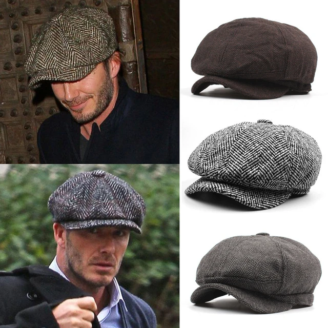 Gorras gruesas y cálidas para hombre, sombrero octogonal suave, sombreros  de Detective, gorras planas Retro Para