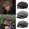 2022 Autumn and Winter Warm Flat Peaked Cap Male Casual Octagonal Hat Man Restore Beret Hat Male Dad Newsboy Cap ► Photo 1/6