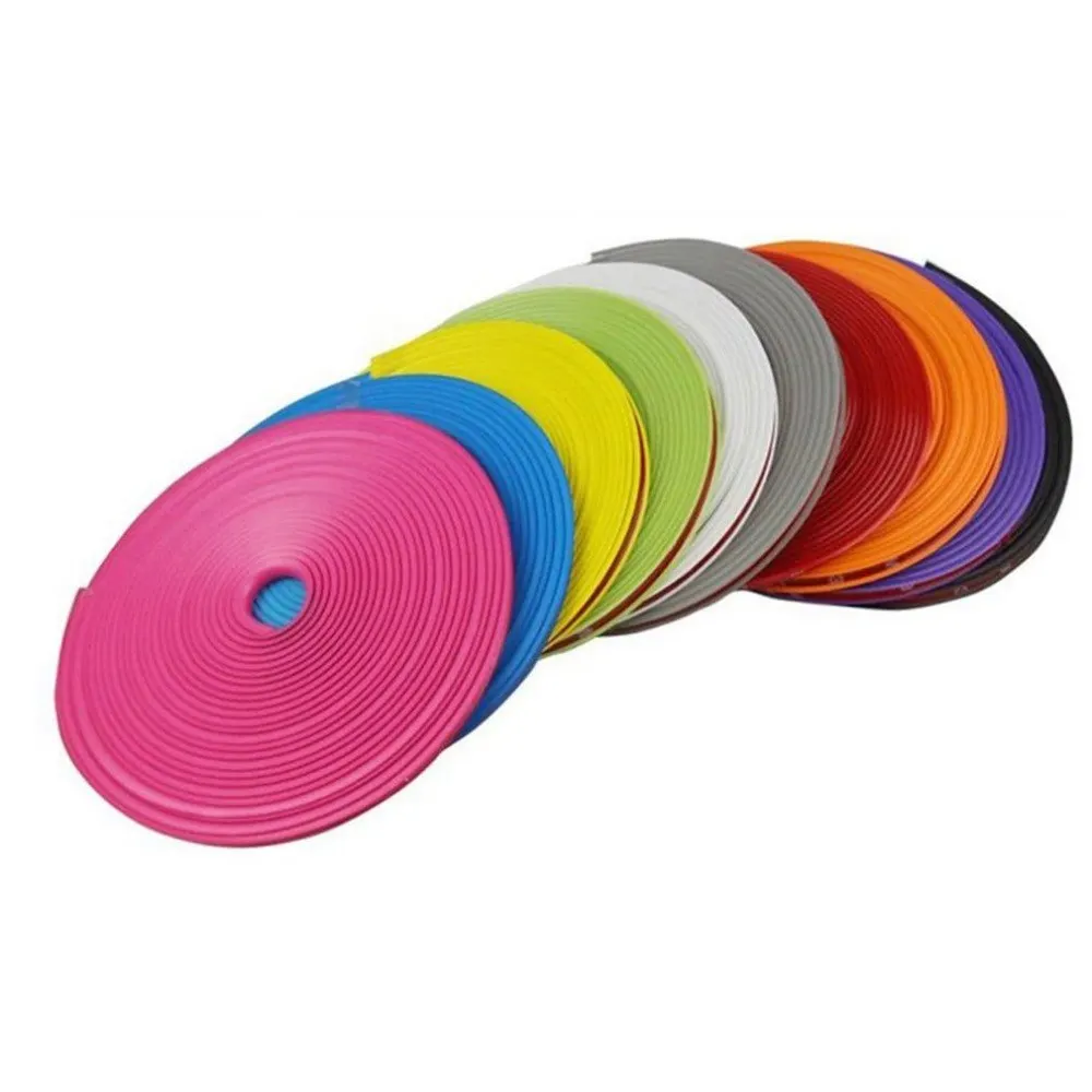 

Solid Color 8 Meters Wheel Rim Trims Protective Guard Tape Reduce Scraping Anti-Collision Ring Rim Guard Styling Decoration