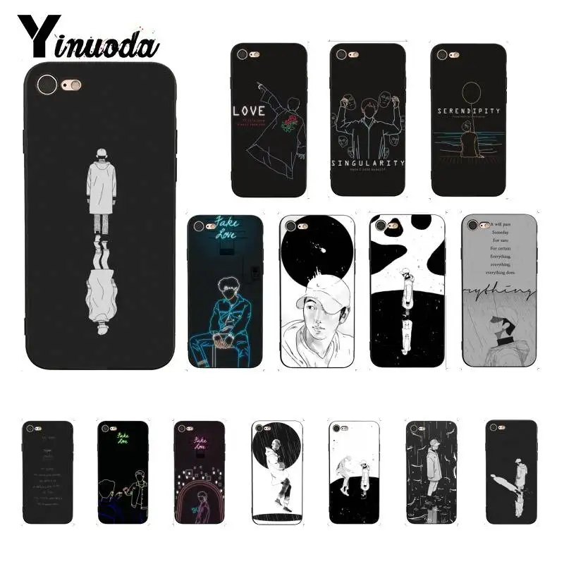 Yinuoda BTS RM Mono 2018 Mixtape TPU black Phone Case