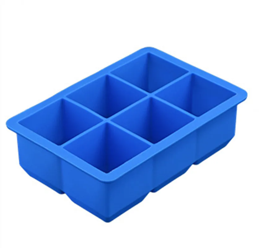 

Large Size 6 Grid Ice Cream Make Mold Silicone Wedding Fruit Chocolate Decoration Tool Tray Jelly Pop Ice Cube Mold New