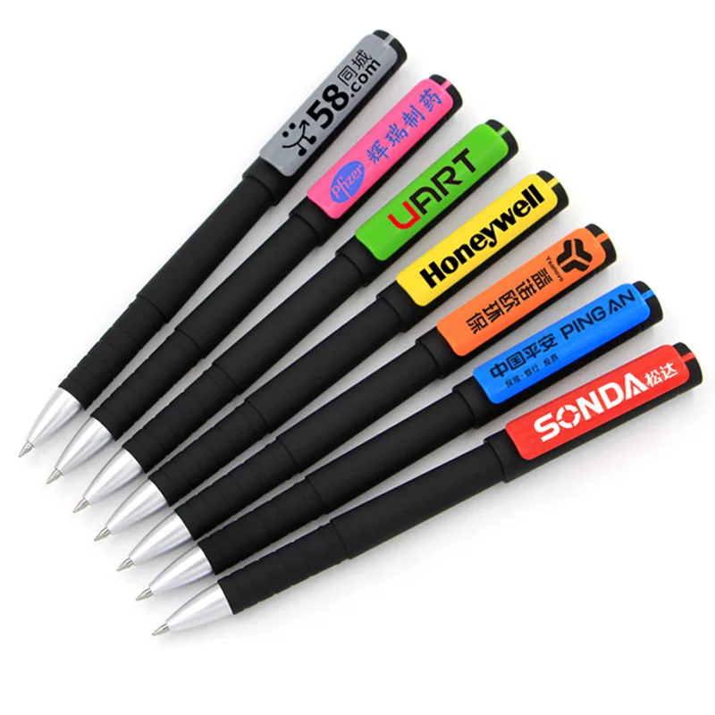 0.5mm Black Ink 500pcs/set Advertising Gel Pen Custom Logo Printing Pen High-grade Promotional Pen Custom Logo Gel Pen custom cheap commercial folding flyer printing gsm plain paper promotional flyer for