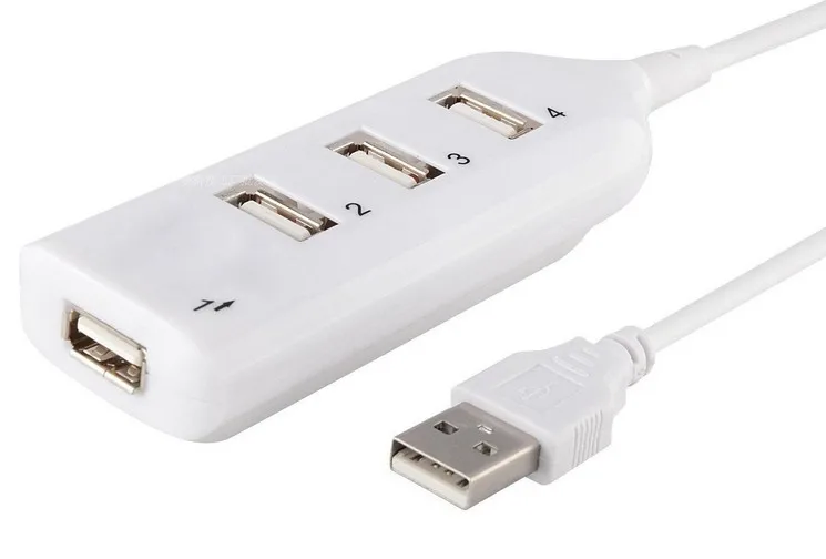 1 шт. 4 порта usb hub Белый Черный Цвет usb-разъем