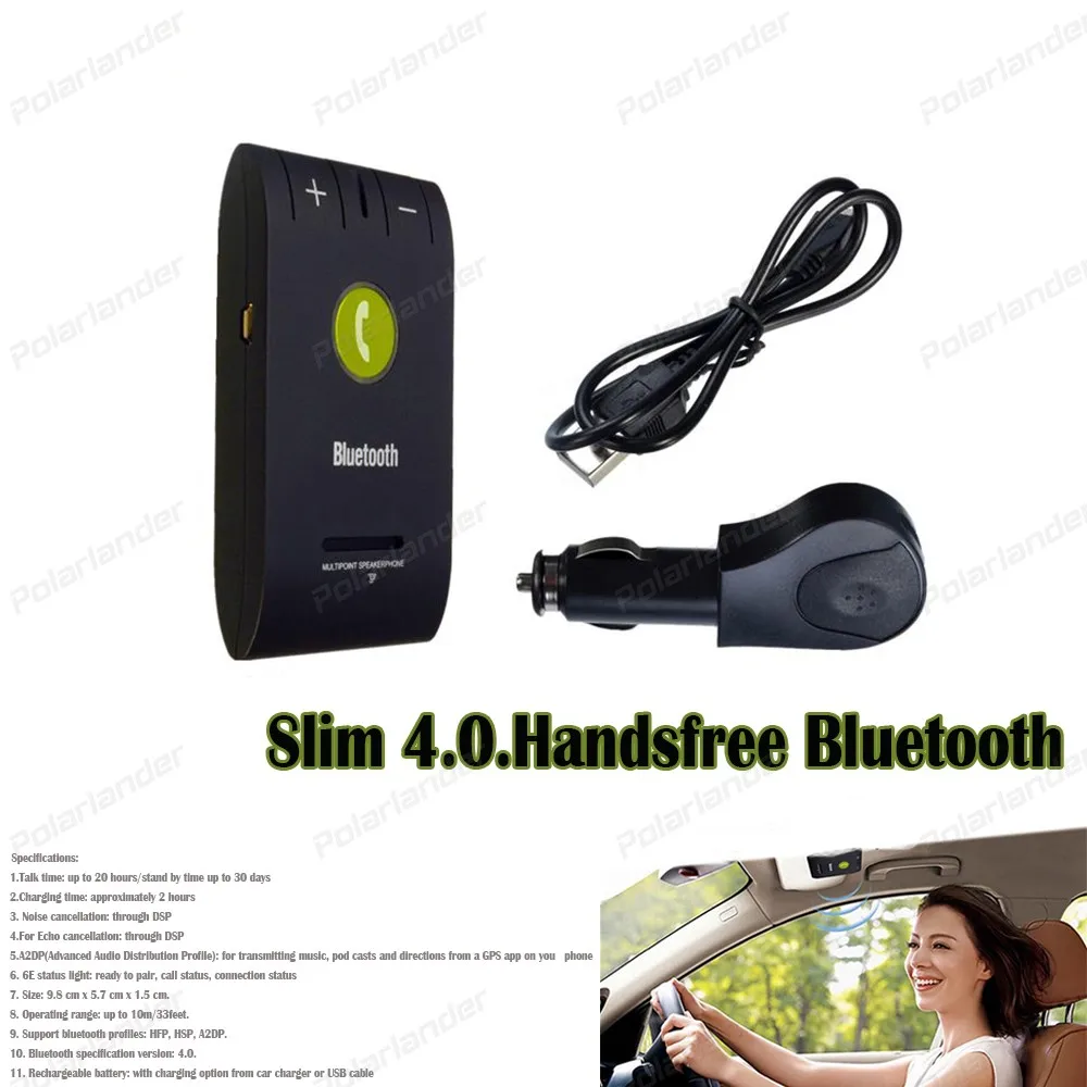 Тонкий 4.0.Wireless Набор беспроводной связи по стандарту Bluetooth для автомобиля солнцезащитный козырек для универсальные чехлы для мобильного