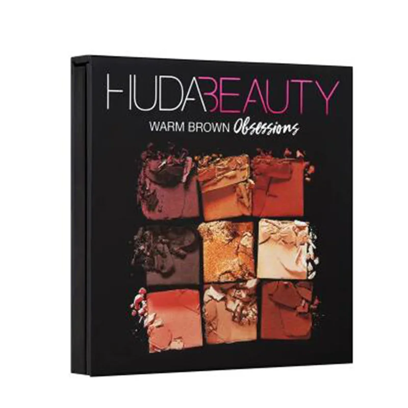 

Hudas Beauty Palette Makeup Cosmetics Diamond Glitter Metallic 9 Color Nude Pigmented Professional Hudas Mini Eyeshadow Palette