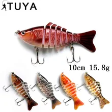 

TUYA Segment Swimbait Fishing Lure Minnow artificial bait Lifelike Crankbait Bionic fish Swim bait carp Crank bait 10cm 15.8g
