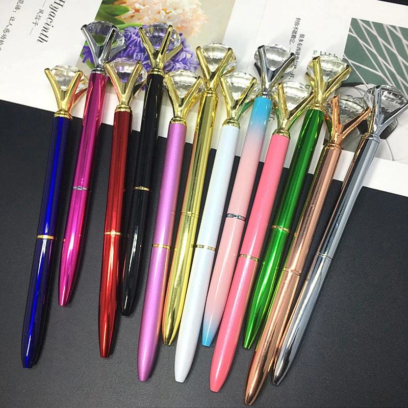 Wholesale Kawaii 50pcs/box Crystal Ballpoint Pen Fashion Large Diamond