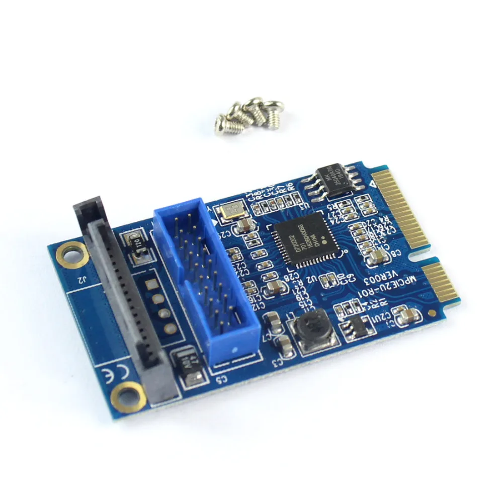 

Mini PCI-E to 19-pin USB 3.0 5Gbps Dual SATA USB3.0 Mini Expansion Card Adapter