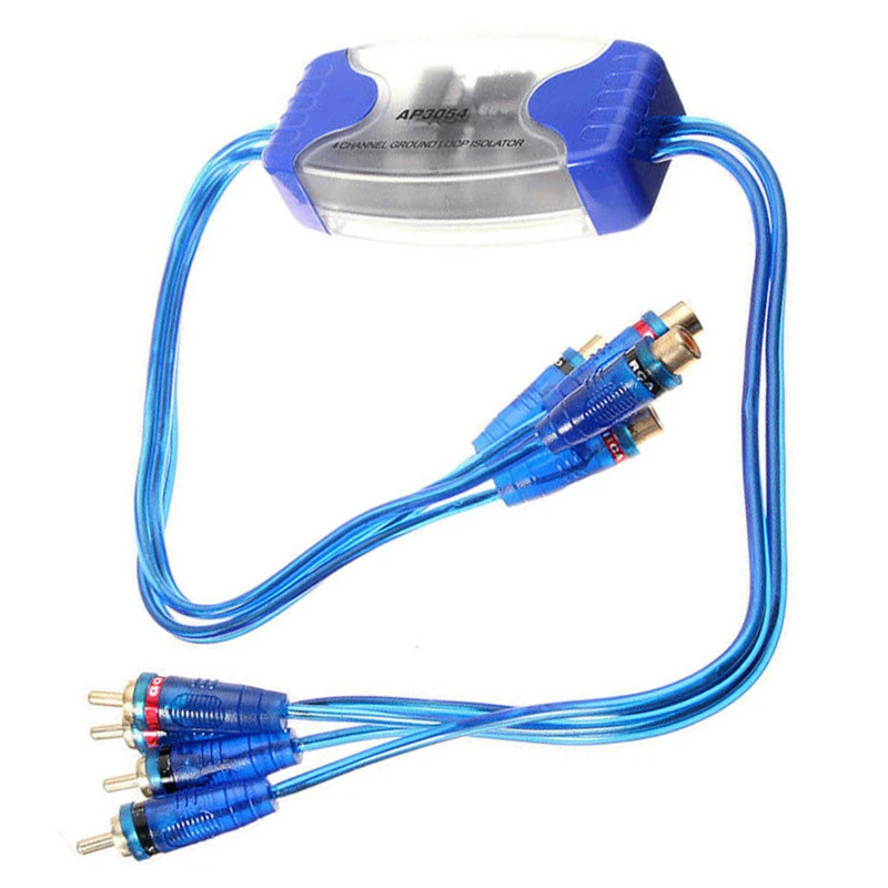 4-Channel RCA Audio Noise Filter Suppressor Ground Loop Isolator Car Stereo 50W