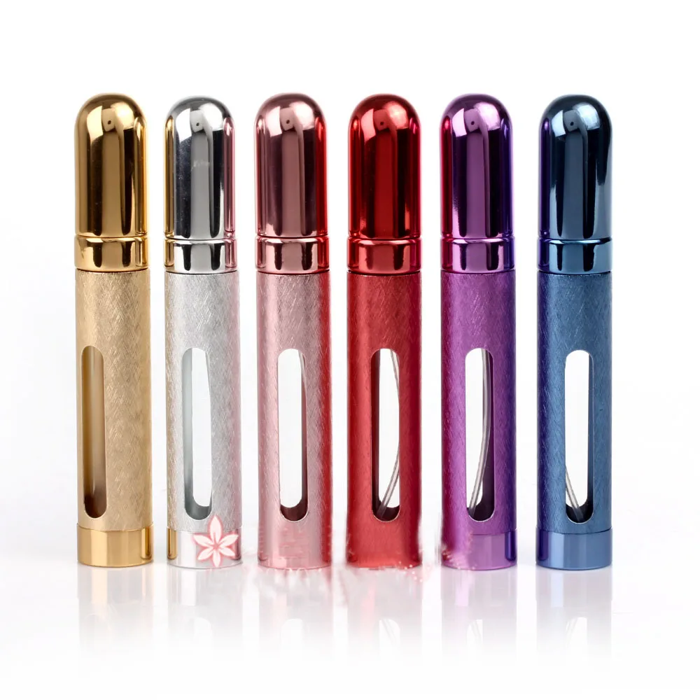 

1PC High Quality 12ml Refillable Perfume Glass Bottle Travel Aluminum Spray Atomizer Empty Perfume Spray Bottlev Vials