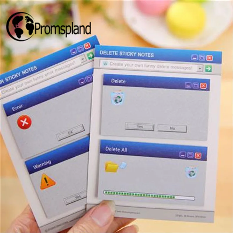 

2pcs/lot Random Creative Memos Recycle Bin/Error Styles Post it Memo Stick Notes Self-Adhesive Memo Office/School Supplies 13cm