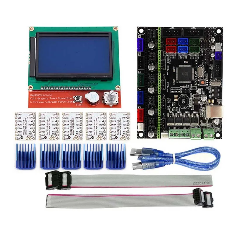 

For MKS GEN L Compatible with 12864 LCD Display Support TMC2208 Motor Driver 3D Print Kits ING-SHIPPING