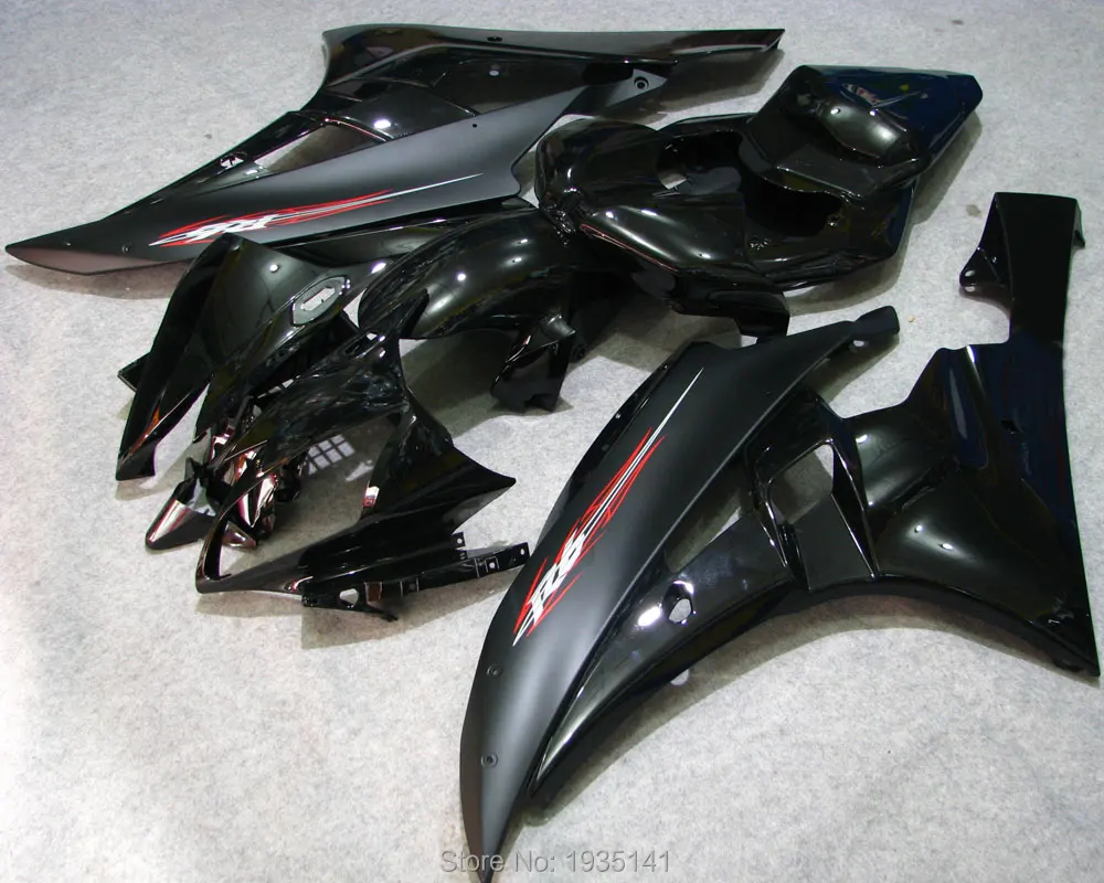 Aftermarket комплект пластик для Yamaha YZFR6 2006 ~ 2007 YZF R6 06 07 обтекатель глянцевый черный корпус (литья под