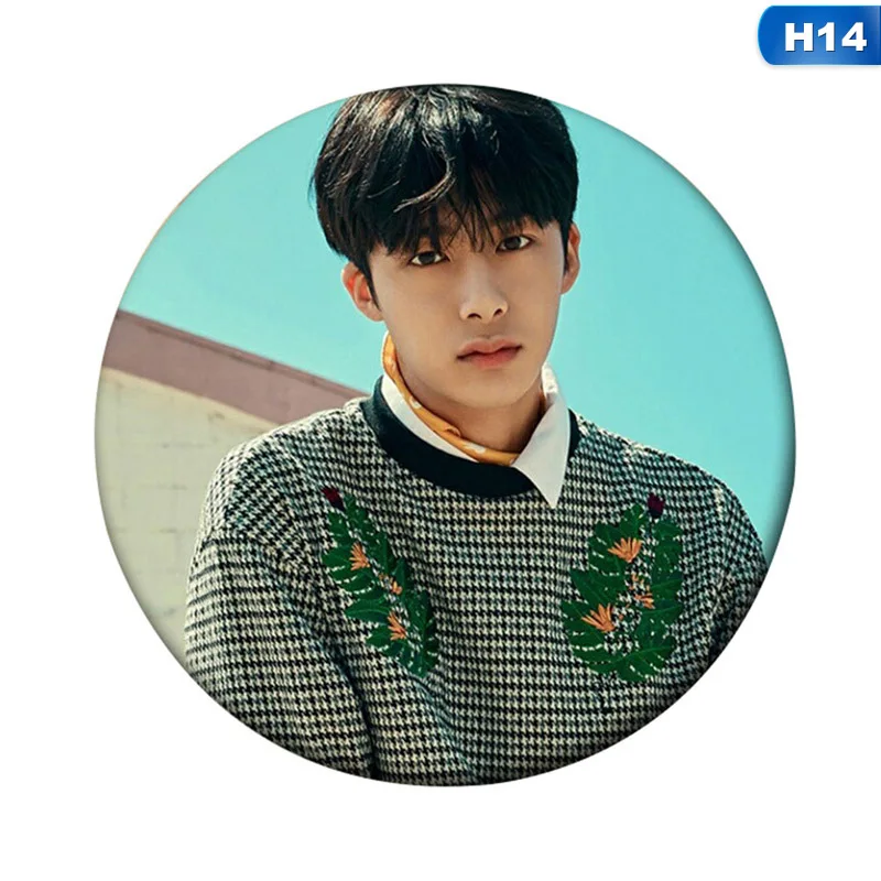 Корейский MONSTA X альбом 1st Shinee Forever 58 мм круглый значок булавки и броши для одежды шляпа рюкзак - Окраска металла: 14