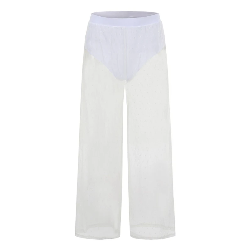 high waisted white beach pants