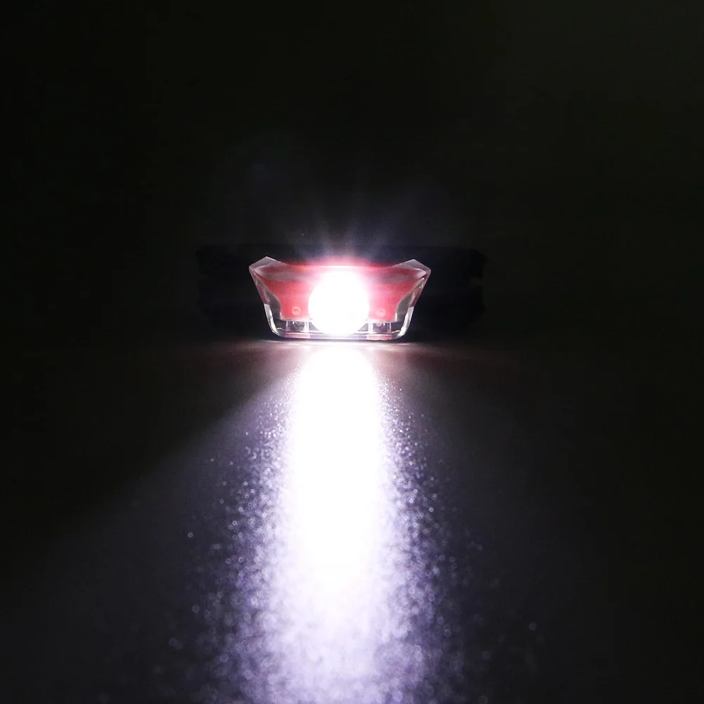 В продаже 1 шт. XPE+ 2 светодиодный мини-налобный светильник 4 режима белый/красный светильник вспышка светильник водонепроницаемый головной светильник 1 шт. AA батарея