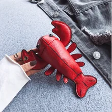 Модные женские сумка Lobster мини-сумка милые Кошелек для монет кошелек из искусственной кожи кросс-боди
