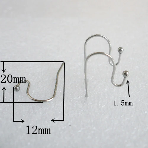 50 шт./лот Серьги проволочные крючки из нержавеющей хирургической стали гипоаллергенный французский шарик со спиралью рыболовные крючки застежка DIY Ювелирные компоненты