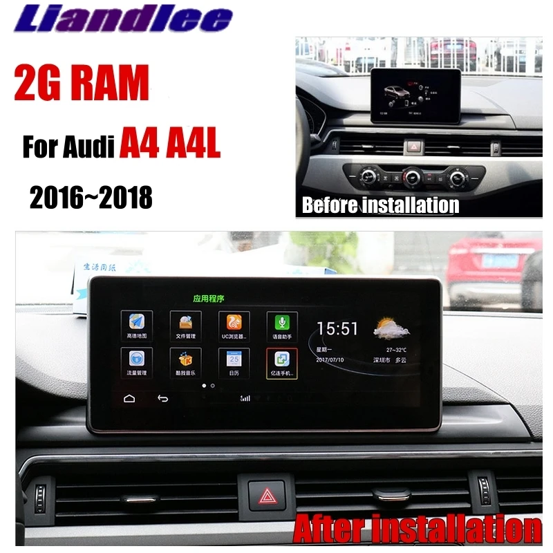 Liandlee Car Multimedia Player NAVI 10.25 Inch 2G RAM For Audi A4 A4L B9 8W 2016~2018 Original Car Style Radio GPS Navigation 8