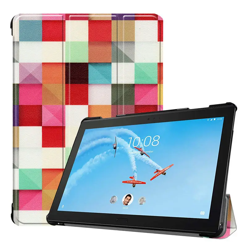 Чехол для lenovo Tab P10 TB-X705F TB-X705L 10," Smart Cover Funda Tablet тонкий защитный чехол с подставкой+ стилус+ пленка