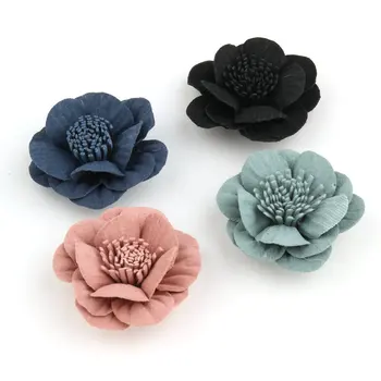

Hottest Handmade Fabric Flower Patch Sticker Craft 20PCS 48MM DIY Jewelry Accessories Material Craft Girls Hair Clips Headband