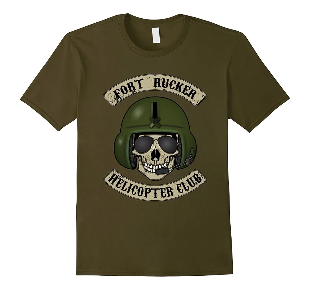 2018 Summer Fashion Fort Rucker Helicopter Club T shirt Pilot, Crew