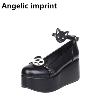 

Angelic imprint woman mori girl lolita cosplay punk shoes lady high heels wedges pumps women princess dress party shoes 33-47