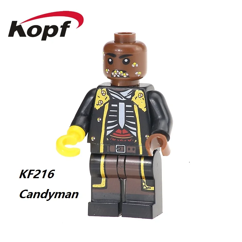 

Building Blocks The Horror Theme Movie Candyman Ring Hockey Mask Jason Clockwork Orange Bruce Banner Children Gift Toys KF216