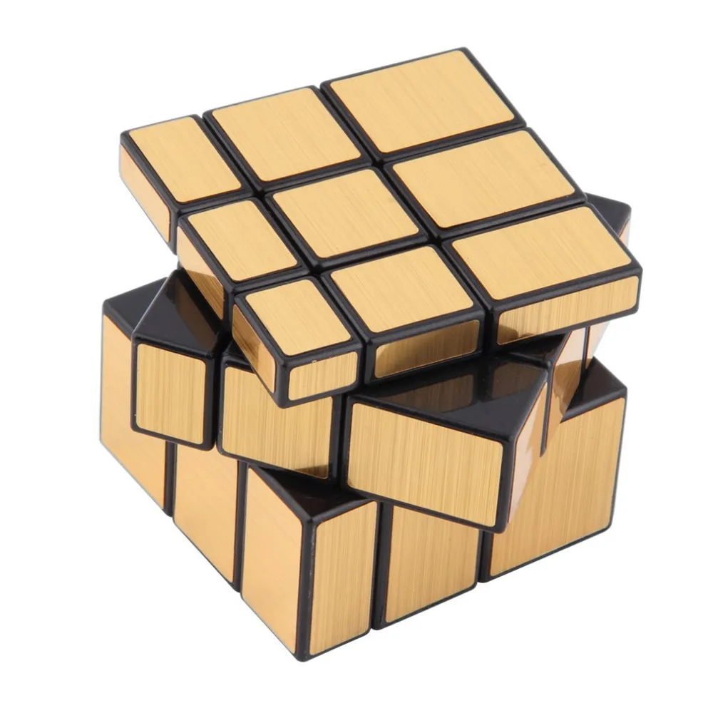 3x3x3 магический зеркальный куб professional Gold & Silver Magic Cast Coated Puzzle speed Cube обучающие игрушки для детей магический куб