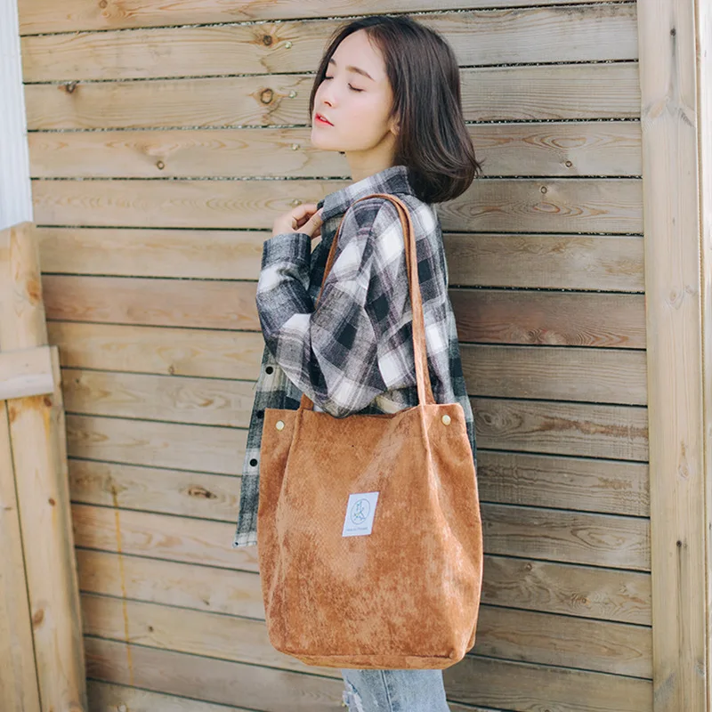 

2018 new tote bag, retro single shoulder bag shopping bag