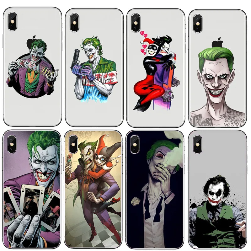 Забавный Клоун Бэтмен Джокер Жесткий Чехол для iPhone X 7 7Plus 6 6S 8 Plus 5 5S 5c SE XR XS Max 11 ProMAX