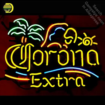 Neon Sign for Corona Extra Palm and Parrot  Neon Bulb sign handcraft neon signboard wall icons neon wall lights anuncio luminos