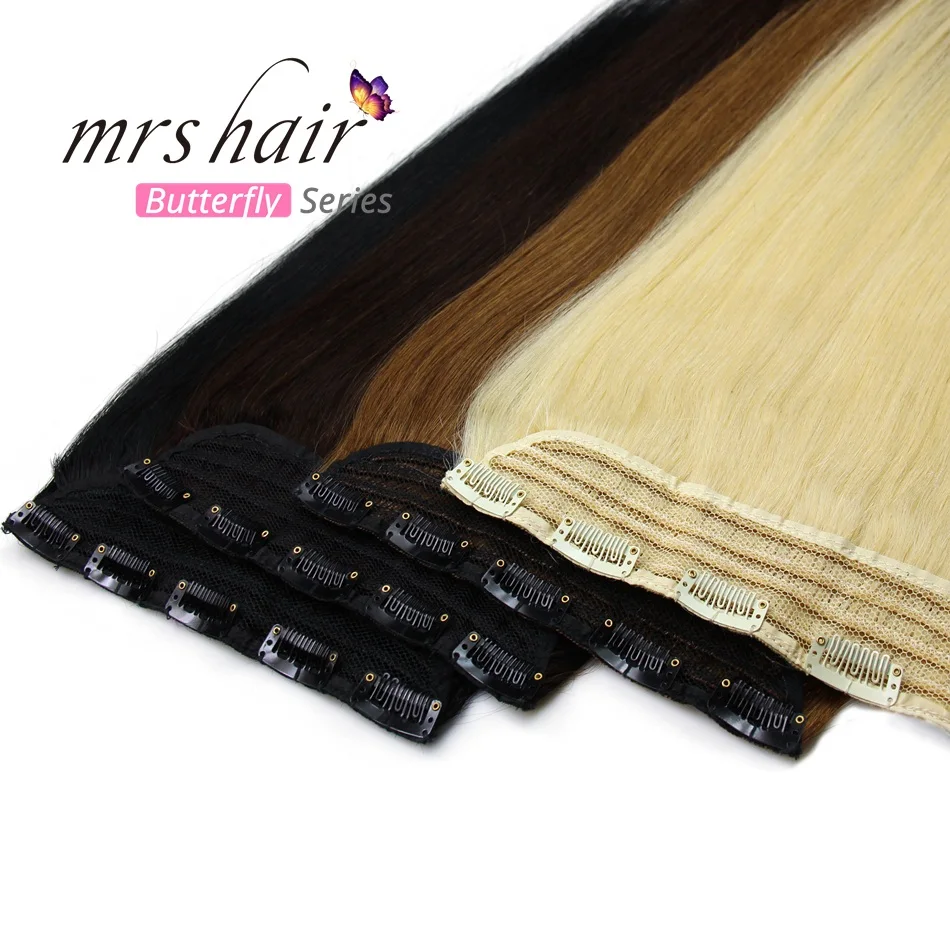 MRS HAIR Clip In Human Hair Extensions Straight 14\ MRS HAIR Clip In Human Hair Extensions Straight 14\