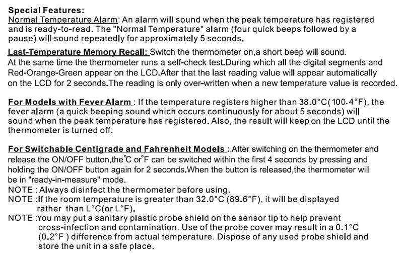 Thermometer-203-Features