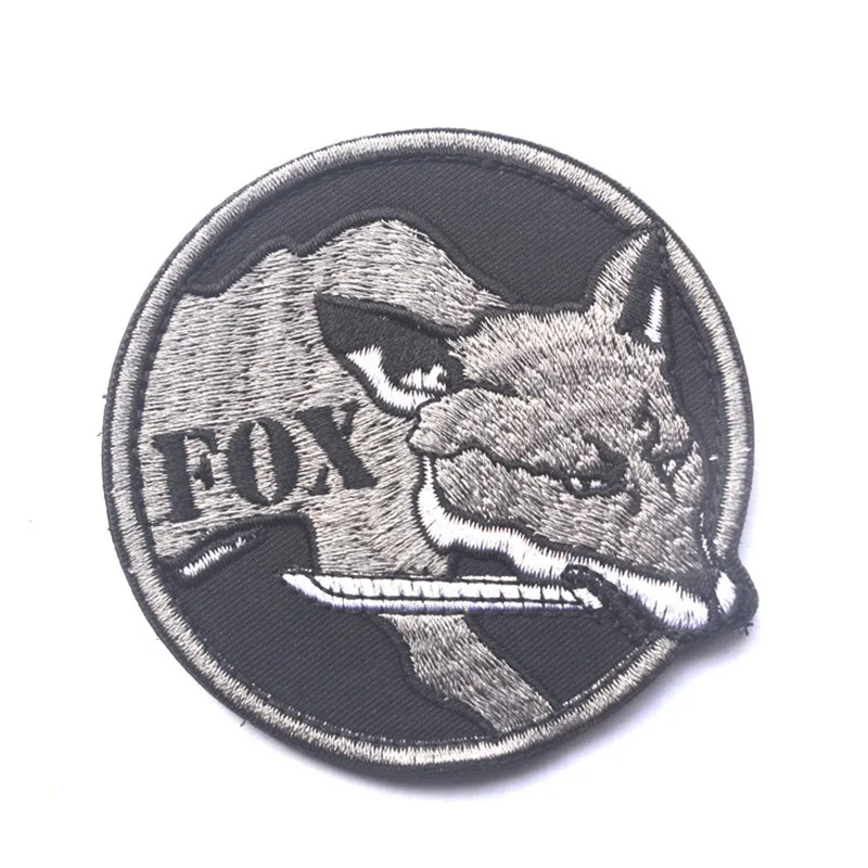 FOX HOUND Special Force Group Ghost Black Metal gear Solid MGS вышитые нашивки крюк ткань рюкзак военный Джек патч - Цвет: 2