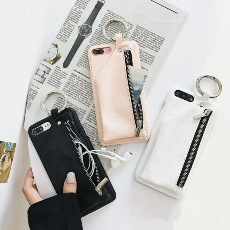 

Fashion Litchi PU Leather Zipper Wallet Case for iPhone XS Max X XR XS for iPhone 6 6s 7 8 plus Lady style Leather case