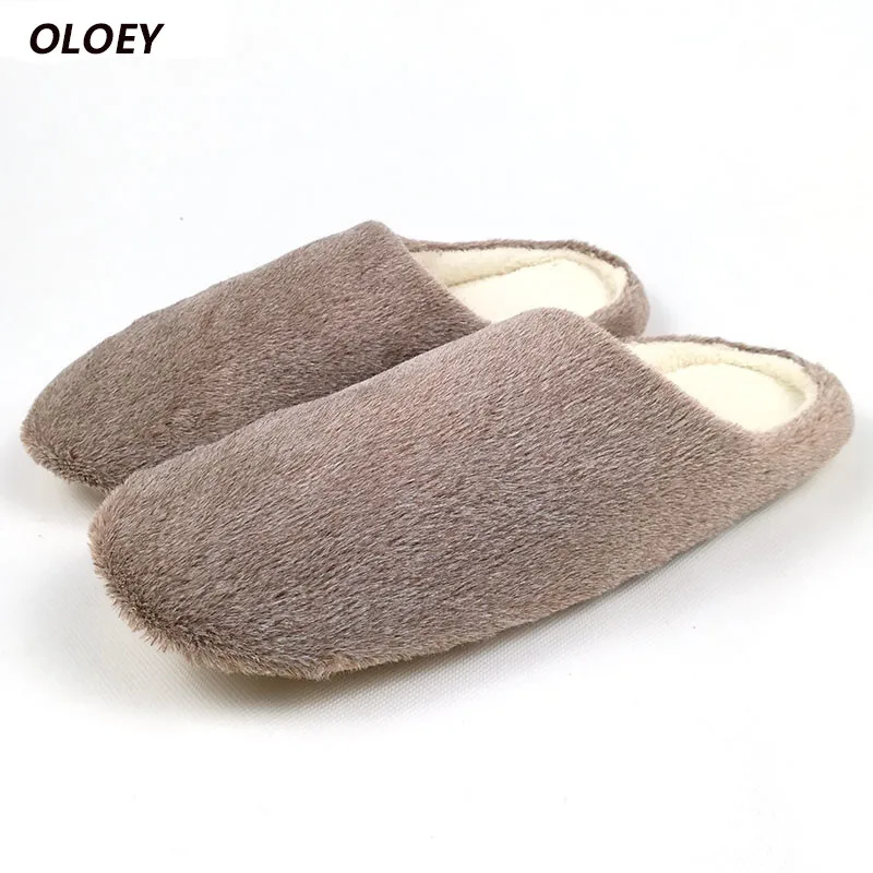 

New Arrivals Fashion Soft Sole Autumn Winter Warm Home Cotton Plush Slippers Indoor Men Woman Floor Flat Boys Shoes Zapatos