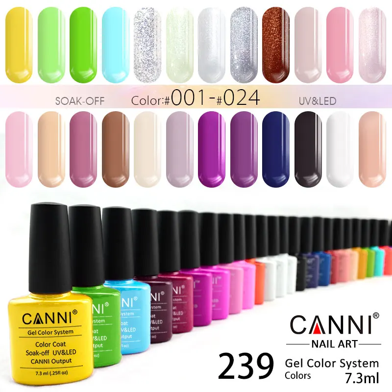 CANNI Gel Polish 240 Color 7.3ml Odorless Organic Lacquer ...