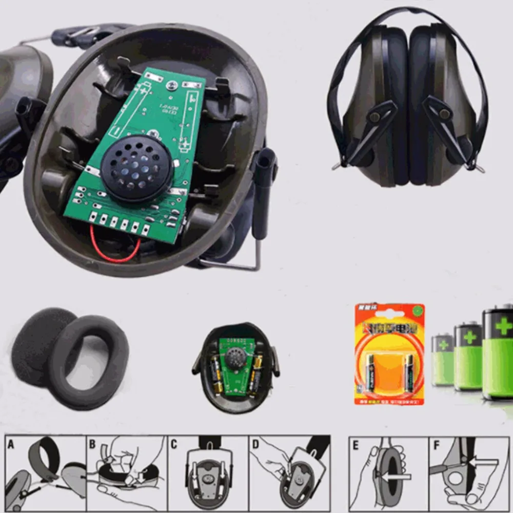 Anti-noise Electronic Ear Muffs Protection Shooting Hunting Sport Tactical