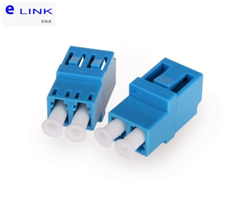 LC duplex fiber adapter SM MM OM3 OM4 OM5 blue green aqua opitcal fiber connector ftth coupler fibra optica factory supply ELINK - Цвет: SM BLUE