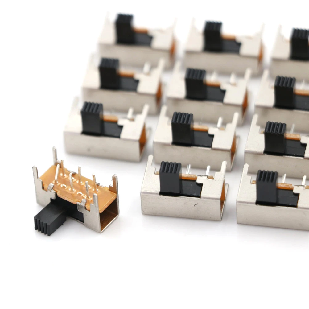 

20pcs 6pin 1P2T 2 Position High quality toggle switch Interruptor on-off mini Slide Switch SK22H03